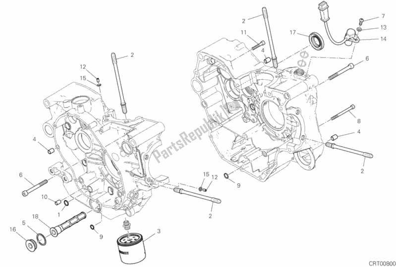 Wszystkie części do 09b - Para Pó? Skrzyni Ducati Scrambler Icon USA 803 2019